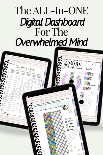 Clear & Capable Planner | Hyperlinked Digital Daily Planner with Habit & Health Trackers (ADHD-Friendly)